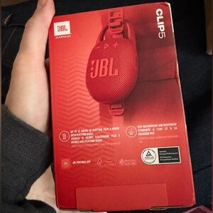 JBL Red Clip 5 Bluetooth Waterproof Dustproof Portable Speaker - Clip on